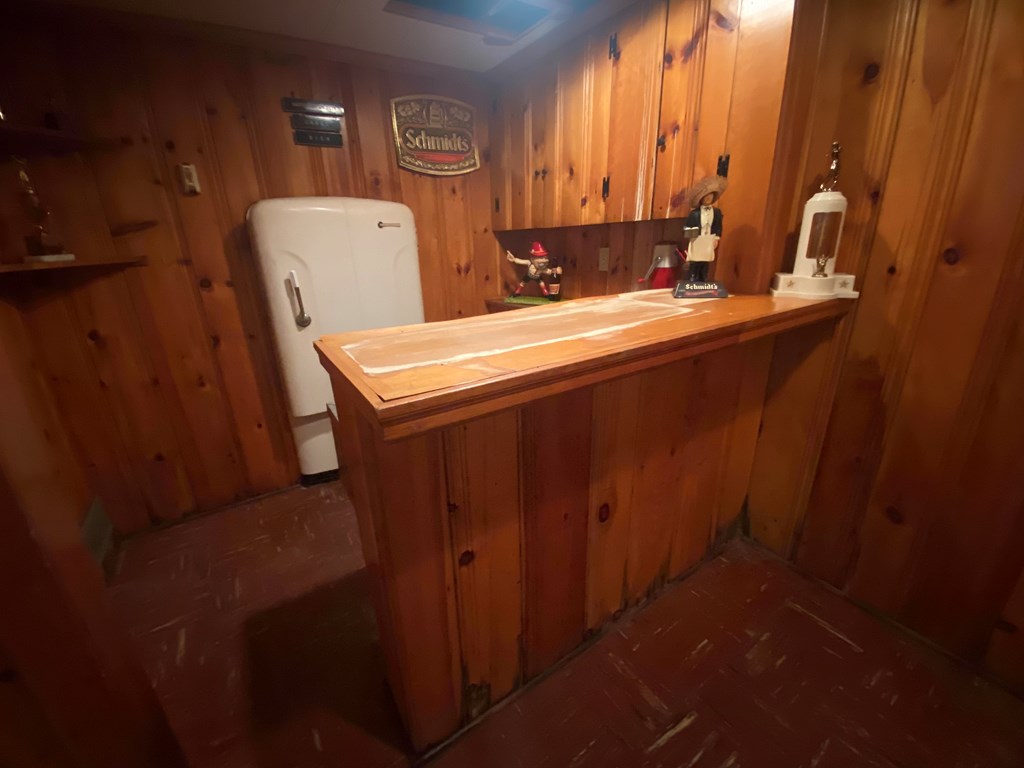 bar in finished basement